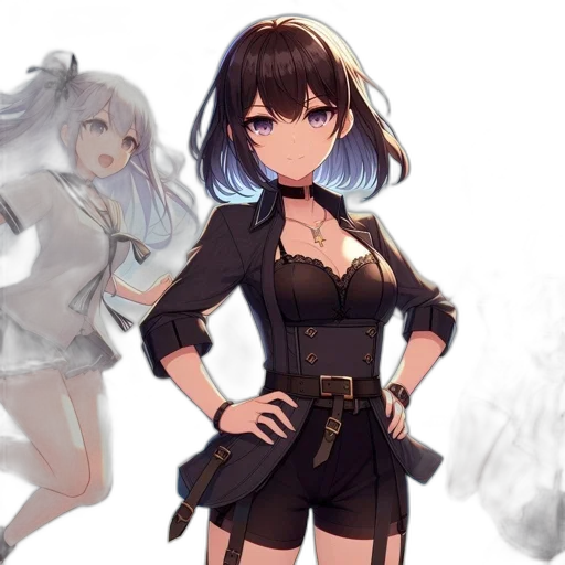dress, staff, weapon, anime transparent PNG cut-out