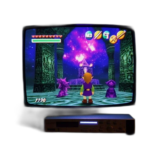 retro, video, game, displayed transparent PNG cut-out