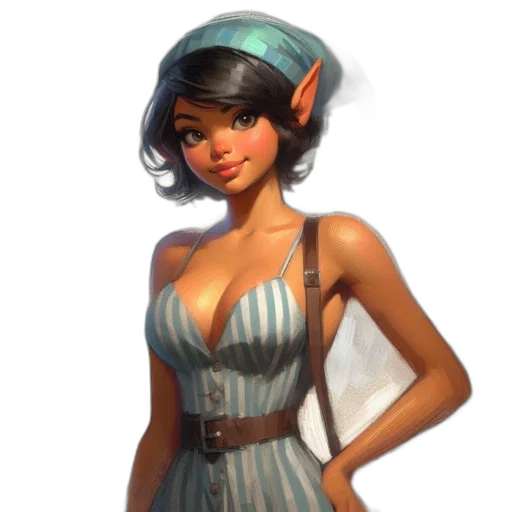 dress, staff, hat, face transparent PNG cut-out