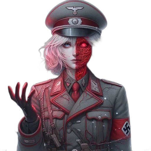 hat, face, jacket, weapon transparent PNG cut-out