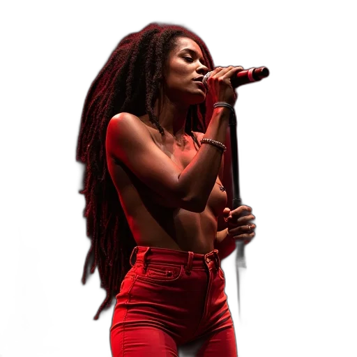reggae, superstar, rasis, performs transparent PNG cut-out