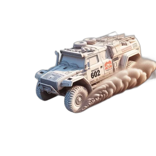 car, weapon, 3d render, concept art transparent PNG cut-out