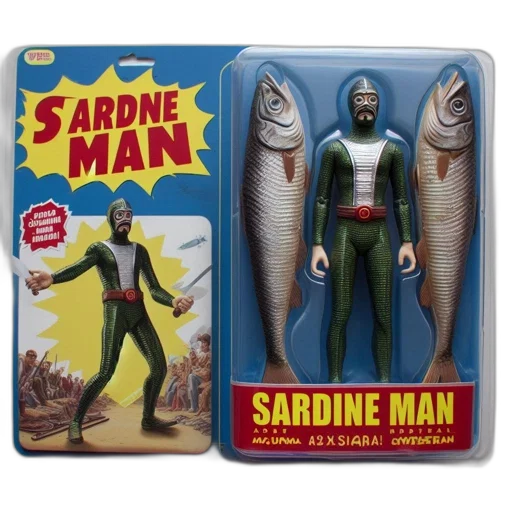 package, displays, sardine, man transparent PNG cut-out