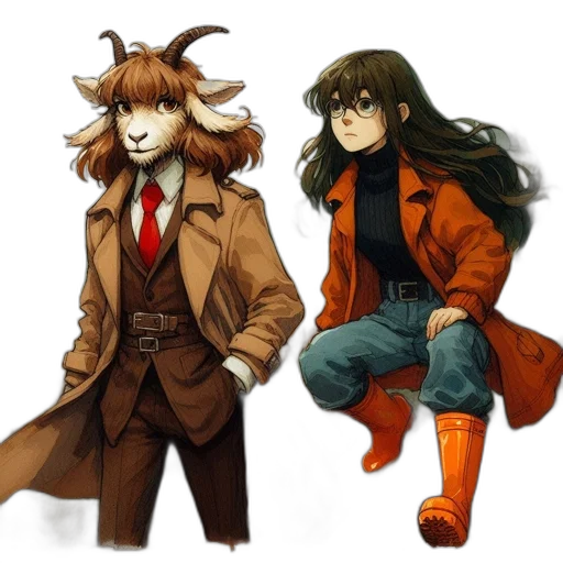 jacket, concept art, anime, comic book art transparent PNG cut-out