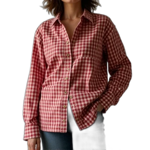 jacket, dress, red, gingham transparent PNG cut-out