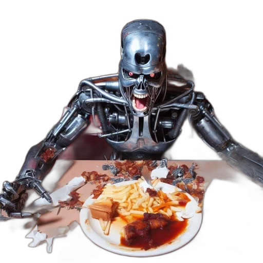 food, robot, creature, 3d render transparent PNG cut-out