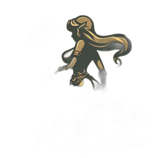 hair, staff, creature, dragon transparent PNG cut-out