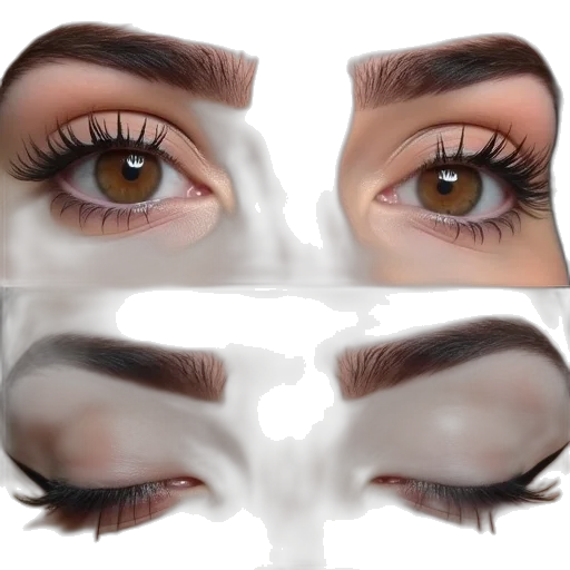 face, hair, mask, photorealistic transparent PNG cut-out