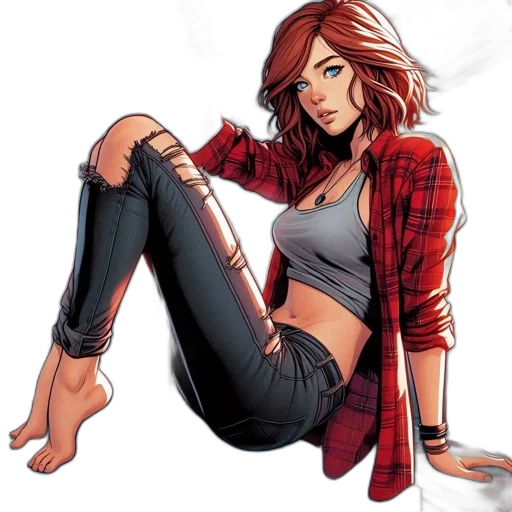 comic book art, concept art, cartoon, fantasy art transparent PNG cut-out