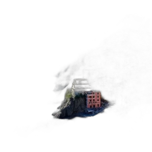 building, umbrella, hat, car transparent PNG cut-out