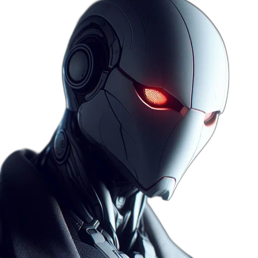 robot, face, comic book art, concept art transparent PNG cut-out
