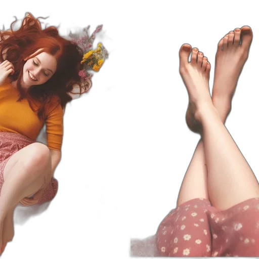 shoes, dress, creature, photorealistic transparent PNG cut-out