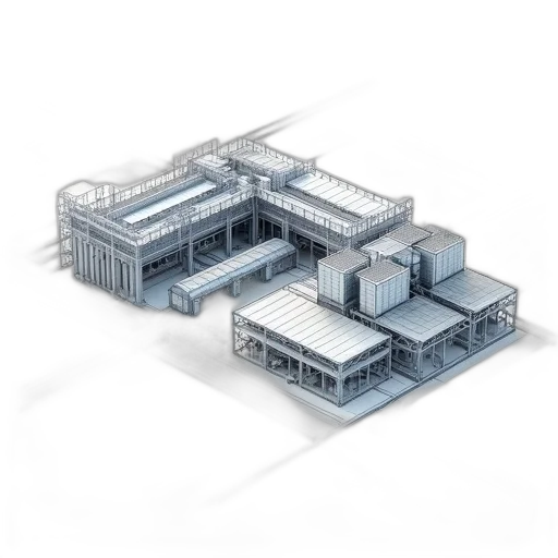 building, 3d render, concept art, image transparent PNG cut-out