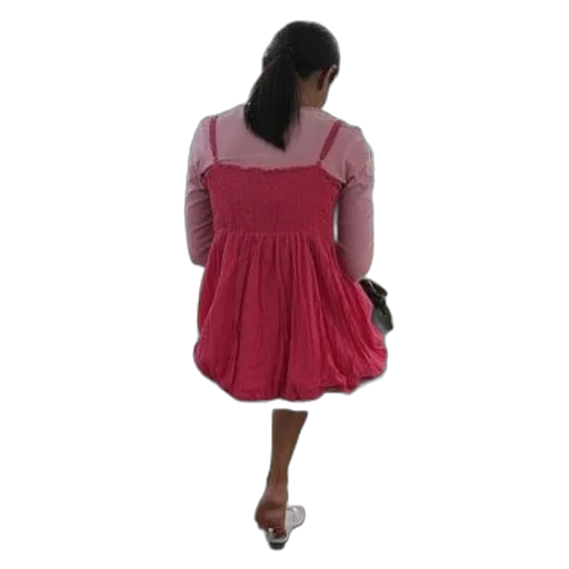 dress, 3d render, woman, pink transparent PNG cut-out