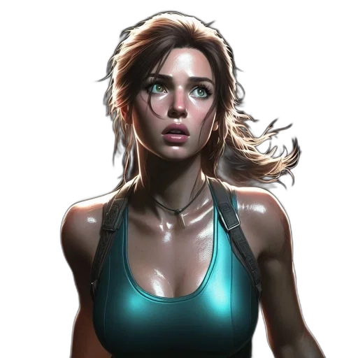 face, concept art, comic book art, photorealistic transparent PNG cut-out