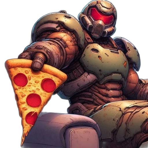 food, robot, concept art, comic book art transparent PNG cut-out