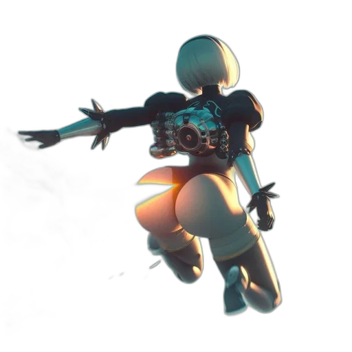 robot, weapon, staff, sword transparent PNG cut-out