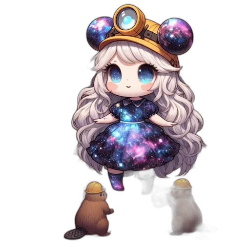 staff, creature, crown, robot transparent PNG cut-out
