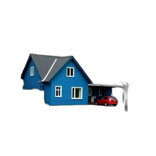 car, building, furniture, 3d render transparent PNG cut-out