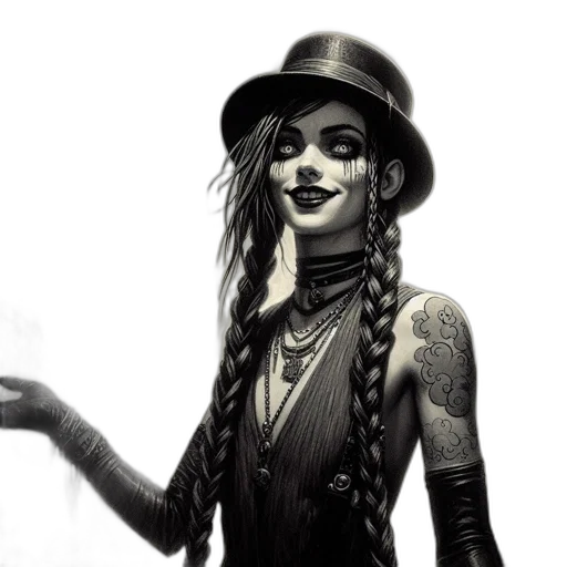 hat, staff, comic book art, fantasy art transparent PNG cut-out