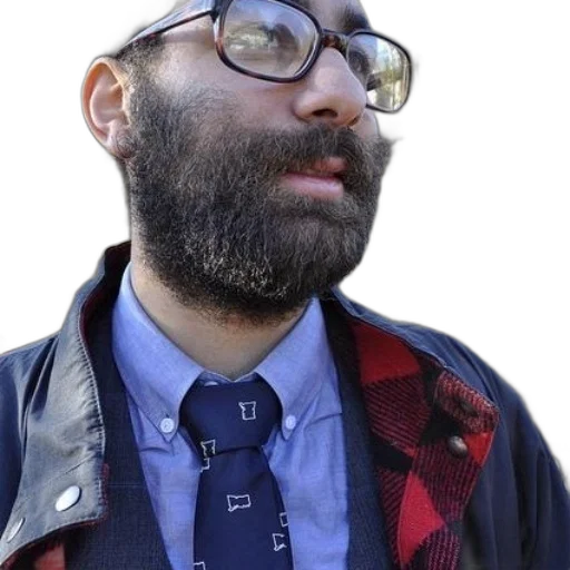 jacket, staff, face, man transparent PNG cut-out