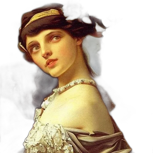 dress, face, jewelry, hat transparent PNG cut-out