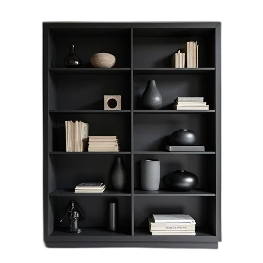 furniture, 3d render, dark, monochrome transparent PNG cut-out