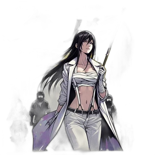 sword, staff, jacket, weapon transparent PNG cut-out