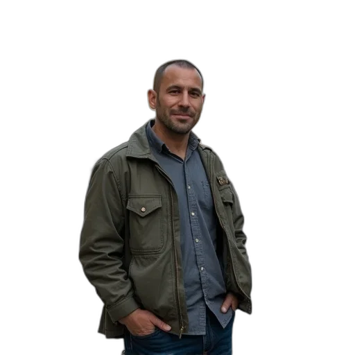 jacket, staff, animal, face transparent PNG cut-out