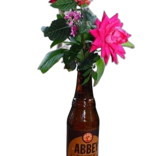 bottle, flower, crown, food transparent PNG cut-out