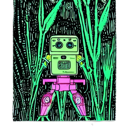 robot, creature, animal, comic book art transparent PNG cut-out