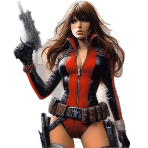 comic book art, concept art, photorealistic, 3d render transparent PNG cut-out