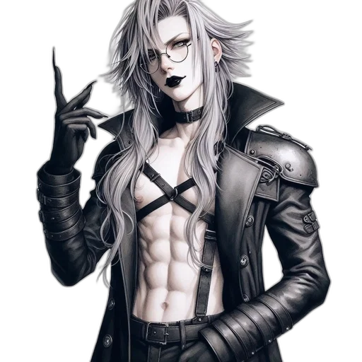 jacket, fantasy art, concept art, cyberpunk transparent PNG cut-out