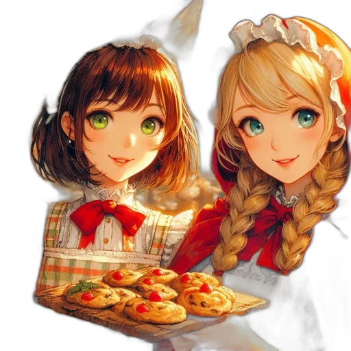 food, anime, pixel art, oil painting transparent PNG cut-out