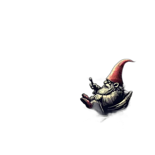 dragon, creature, staff, hat transparent PNG cut-out