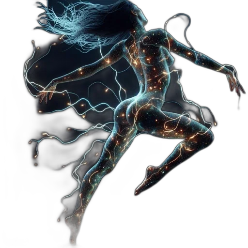 dragon, hair, creature, dress transparent PNG cut-out