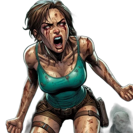 comic book art, concept art, cyberpunk, fantasy art transparent PNG cut-out