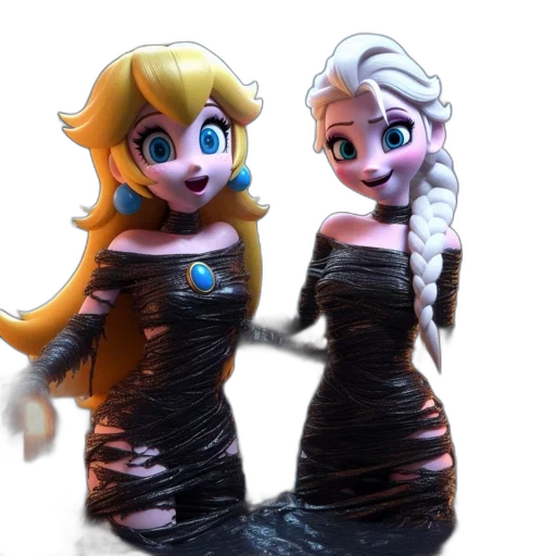 dress, robot, 3d render, concept art transparent PNG cut-out