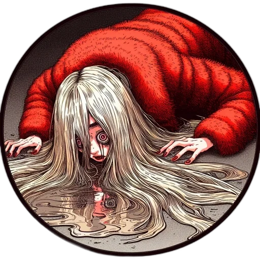 creature, hair, concept art, comic book art transparent PNG cut-out
