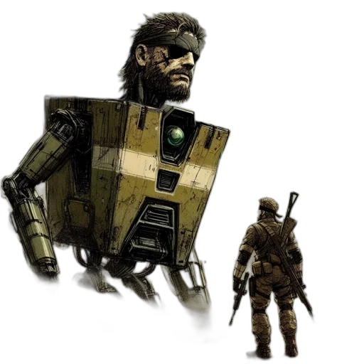 robot, concept art, pixel art, cyberpunk transparent PNG cut-out