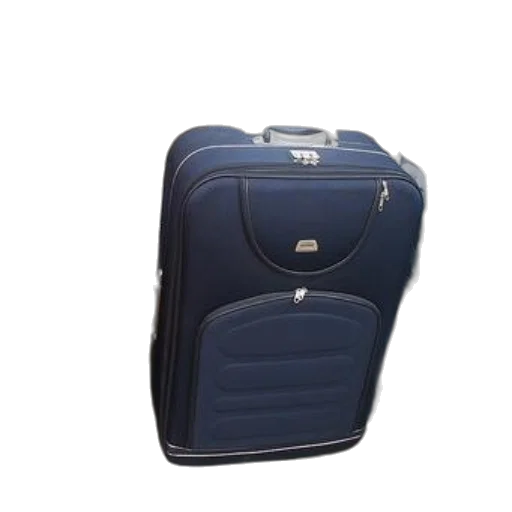 red, suitcase, blue, displayed transparent PNG cut-out
