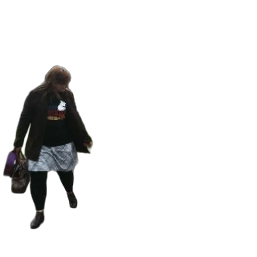 jacket, dress, staff, creature transparent PNG cut-out
