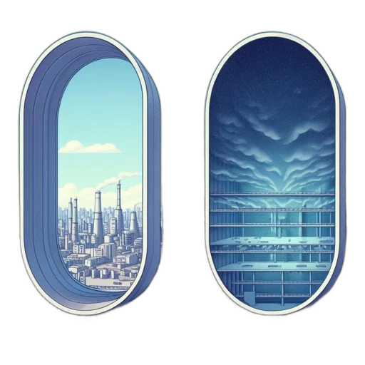 building, concept art, vaporwave, photorealistic transparent PNG cut-out