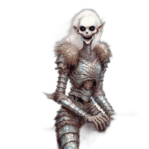 creature, robot, staff, sword transparent PNG cut-out