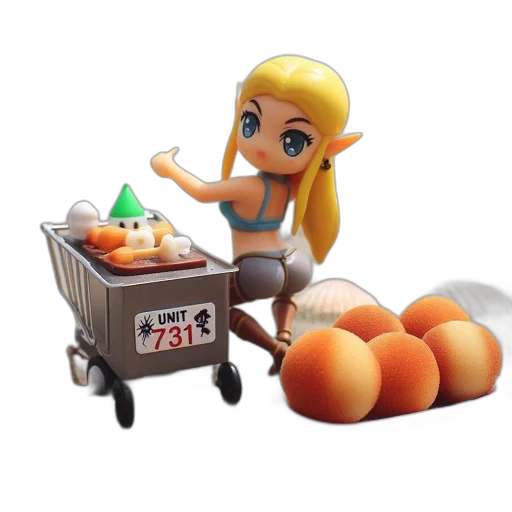 food, 3d render, concept art, pixel art transparent PNG cut-out