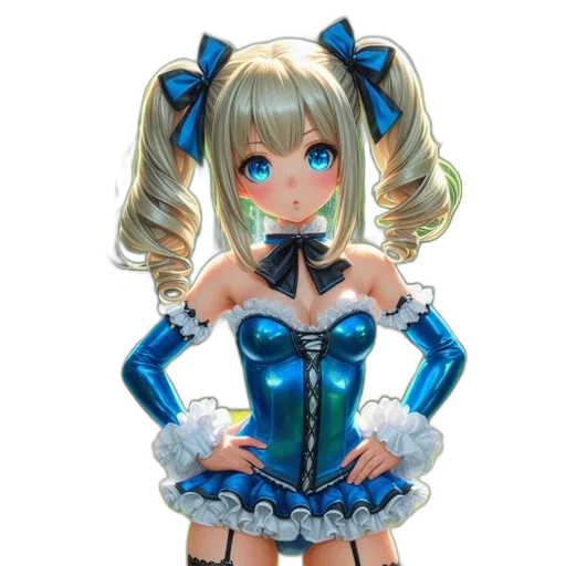 dress, robot, staff, anime transparent PNG cut-out