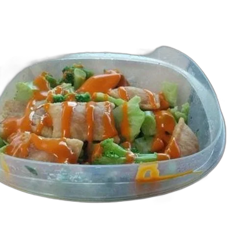 food, 3d render, container, broccoli transparent PNG cut-out