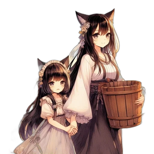 dress, staff, concept art, fantasy art transparent PNG cut-out