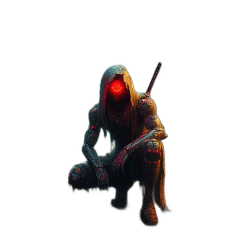 creature, staff, robot, weapon transparent PNG cut-out