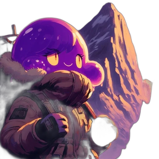 weapon, staff, creature, jacket transparent PNG cut-out